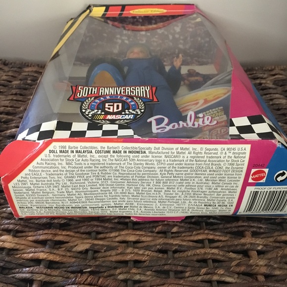 50th Anniversary NASCAR Barbie Doll - Picture 3 of 4